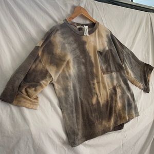 3/4 length Fall tie dye shirt